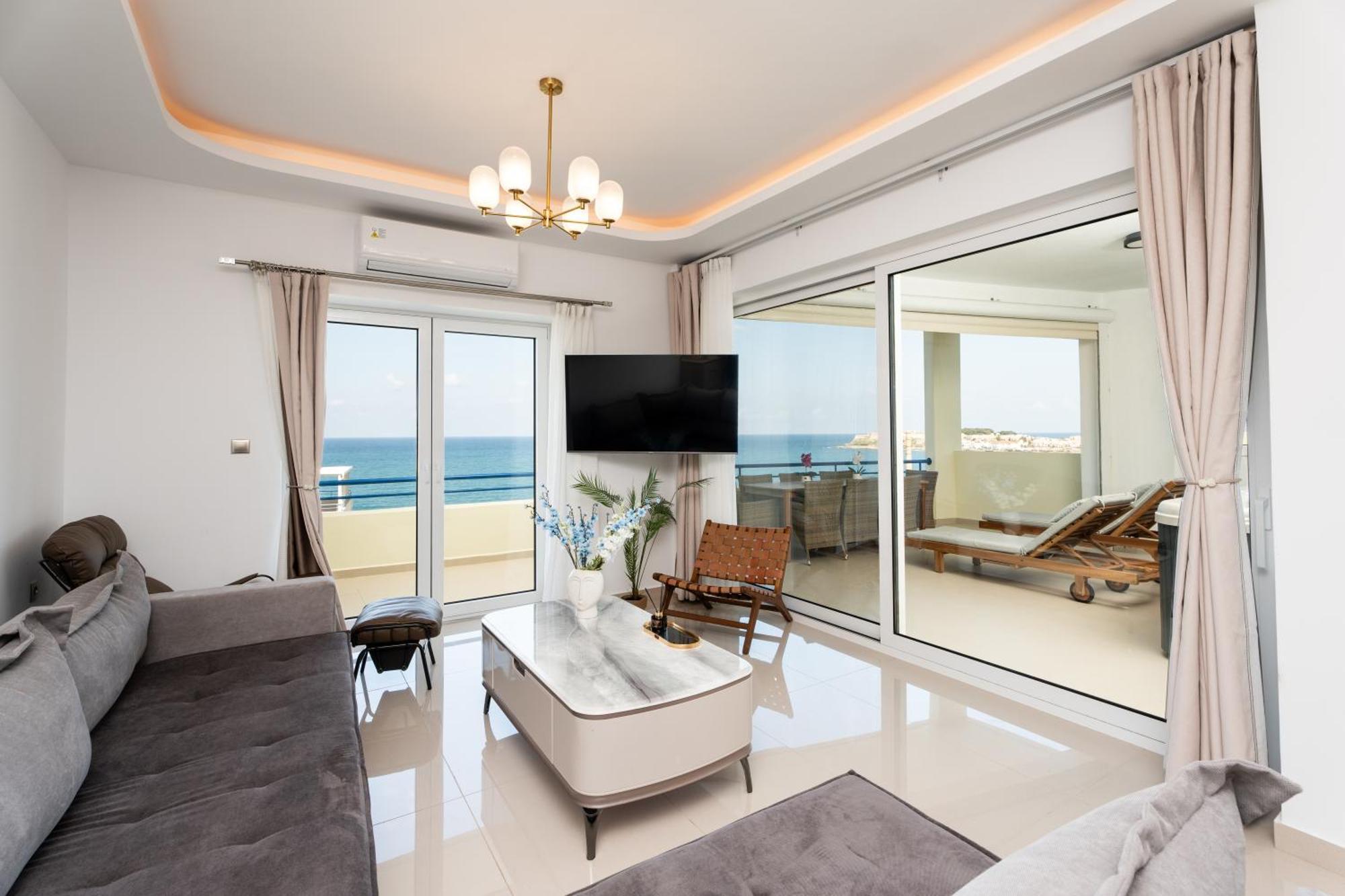 Secret View Apartment, With Private Jacuzzi Réthymnon Extérieur photo
