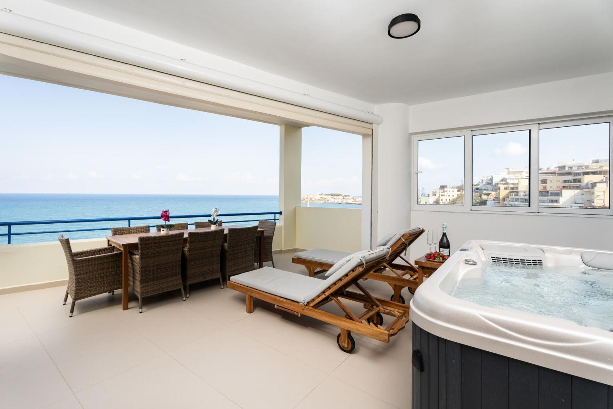 Secret View Apartment, With Private Jacuzzi Réthymnon Extérieur photo